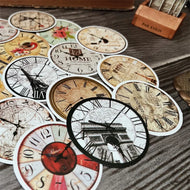 15Pcs Tim Holtz Style Watch clock vintage sticker Junk Journal Ephemera Retro DIY Album Aesthetic Stickers Scrapbooking Material