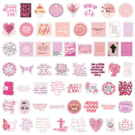 Pink Bible Christian Stickers