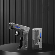 2 In 1 Jet Flame Lighter Windproof Creative Foldable Gun Plasma Dual Arc Lighter Butane Torch Turbo Cigar Lighter Funny Men Gift