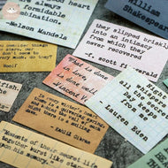 19 Pcs Life Motto Quote Junk Journal Ephemera Vintage Stickers Retro Phrase Label Album Collage Stickers Scrapbooking Material