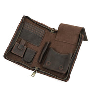Contact's Family Leather Cigar Case With Lighter Cutter Pocket Travel Portable Humidor Box Cigars Accessories Handbag Men Gift