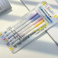 5/20 Pastel Highlighters Assorted Colors Dual Tip Bible Book Annotation