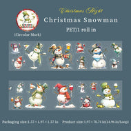 Christmas Die-Cut Washi Tape 1 Roll for Scrapbooking Journal DIY,Phone Case Decoration,Planner Stickers,Collage Art Supplies