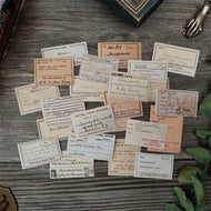 23Pcs Tim Holtz Style Signature Label Vintage Sticker Junk Journal Ephemera DIY Album Aesthetic Stickers Scrapbooking Material