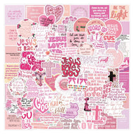 Pink Bible Christian Stickers