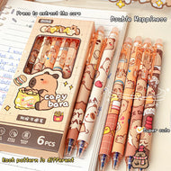 Kawaii Capybara Gel Pen Set