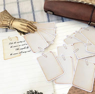 10 Pcs Yellow Memo Pad Vintage Stickers Junk Journal Ephemera Tag DIY Album Collage Aesthetic Stickers Scrapbooking Material