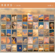 Yoofun 50 Sheets Natural Scenery&Art Paintings Stationery Stickers Book Aesthetic Landscape Cute Scrapbooking Planner Journaling
