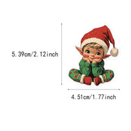 50PCS Retro Christmas Party Decoration Christmas Gift Stickers Phone Cases, Water Cups, Tablet Labels Waterproof Stickers