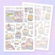 Cute Cartoon Animal Bear Stickers Handbook Diary Planner