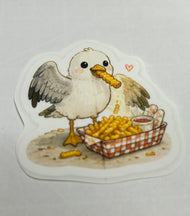Seagull Shenanigans — Boardwalk Fry Thief Vinyl Sticker