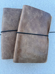 Men’s Minimalist Leather Pocket Journal with Black Inserts