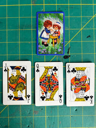 Vintage Card Ephemera RAGGEDY ANN Vintage Playing Card Royalty Pack – CLUBS J, Q, K – Junk Journal Ephemera & ATC Supplies