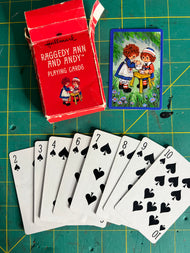 Vintage Card Ephemera RAGGEDY ANN Vintage Playing Card Number Cards Scrap Pack Spades – – Junk Journal Ephemera & ATC Supplies