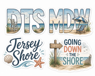 DTS MDW Jersey Shore Sticker Set — Coastal Beach Phrase Stickers | Down the Shore Collection
