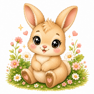 Highland Sweethearts™ Toast the Bunny Sticker