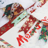 21 rolls/box, Christmas pattern bronzing washi tape, suitable for holiday party DIY, photo frames and gift box decoration gifts