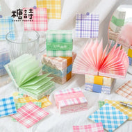 200pcs Checkered Simple Grid Square Notes