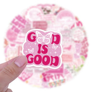 Pink Bible Christian Stickers