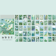 Yoofun 50 Sheets Natural Scenery&Art Paintings Stationery Stickers Book Aesthetic Landscape Cute Scrapbooking Planner Journaling