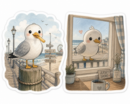 Seagull Shenanigans — Jersey Shore Seagull Sticker Set (Set of 2)