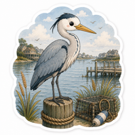 Coastal Bay Friends — Blue Heron Lagoon Vinyl Sticker