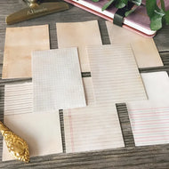 8 Pcs Coffee Memo Dyed Pad Junk Journal Ephemera Vintage Sticker Retro Gird Album Diary Aesthetic Sticker Scrapbooking Material