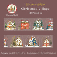 Christmas Die-Cut Washi Tape 1 Roll for Scrapbooking Journal DIY,Phone Case Decoration,Planner Stickers,Collage Art Supplies