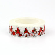 NEW 1PC. Decorative Christmas Gnomes Washi Tape for Scrapbooking Adhesive Masking Tape Cute Stationery Journaling supplies