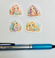 Mermaid Daydreams — Pastel Mermaid Vinyl Sticker Pack (Set of 4) medium sized