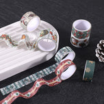 20 rolls/box, Christmas theme pattern and washi tape, suitable for DIY diary, gift box decoration, Christmas gift for friends