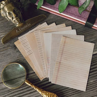 8 Pcs Coffee Memo Dyed Pad Junk Journal Ephemera Vintage Sticker Retro Gird Album Diary Aesthetic Sticker Scrapbooking Material