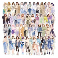 50/100/200PCS High Street Clothing Stickers Exquisite ' Clothing Materials Phone Cases Laptop Waterproof Stickers