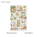 Cute Stickers Washi Paper Materials Creativity Adhesive Diy Scrapbook Sticker hand made Decorative junk journal supplies