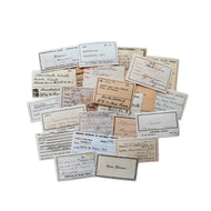 23Pcs Tim Holtz Style Signature Label Vintage Sticker Junk Journal Ephemera DIY Album Aesthetic Stickers Scrapbooking Material