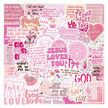 Pink Bible Christian Stickers
