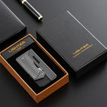 2 In 1 Jet Flame Lighter Windproof Creative Foldable Gun Plasma Dual Arc Lighter Butane Torch Turbo Cigar Lighter Funny Men Gift