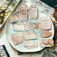 22Pcs France Style Vintage Stickers Junk Journal Ephemera Retro Label DIY Album Aesthetic Bottle Stickers Scrapbooking Material