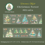 Christmas Die-Cut Washi Tape 1 Roll for Scrapbooking Journal DIY,Phone Case Decoration,Planner Stickers,Collage Art Supplies