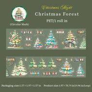 Christmas Die-Cut Washi Tape 1 Roll for Scrapbooking Journal DIY,Phone Case Decoration,Planner Stickers,Collage Art Supplies