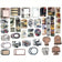 200 Pieces Vintage Ephemera Scrapbooking Supplies Pack for Journaling, Decoupage Paper Stickers Kit for Bullet Junk Planners
