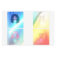 Cute Mermaid Sticker Sheet — Kawaii Chibi Mermaid Girls Pack
