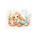 Mermaid Pearl Die-Cut Sticker — Cute Pastel Ocean Sticker for Laptops & Water Bottles