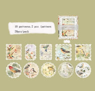 ZFPARTY Vintage Bird lace doily Paper pieces Scrapbooking paper pack handmade craft paper Background pad card