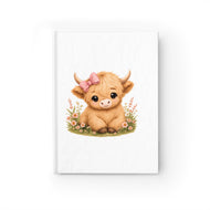 Cute Highland Cow Journal — Floral Baby Girl Notebook
