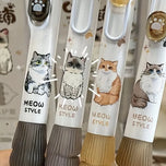 4pcs Cute Cat Gel Pens, Kawaii Meow Style Retractable Pens with Comfort Grip, Black Ink Writing Pens for Students & Stationery