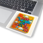 Live Laugh Love Out Loud Sticker — Retro Floral  Sticker