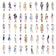 50/100/200PCS High Street Clothing Stickers Exquisite ' Clothing Materials Phone Cases Laptop Waterproof Stickers