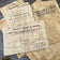 12 Sheet Coffee Dyed English Big Bill Ticket Material Paper Junk Journal Ephemera Handmade Craft Paper DIY Scrapbooking Material