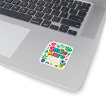 Smile More Colorful Vinyl Sticker — Positive Motivational Laptop Decal